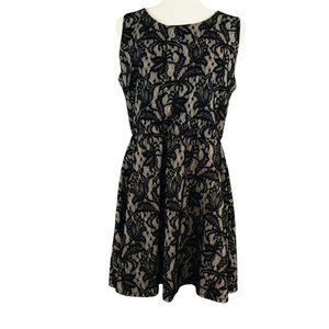 Heart Soul Black Floral Print Casual Sleeveless Dress Women's Size XL
